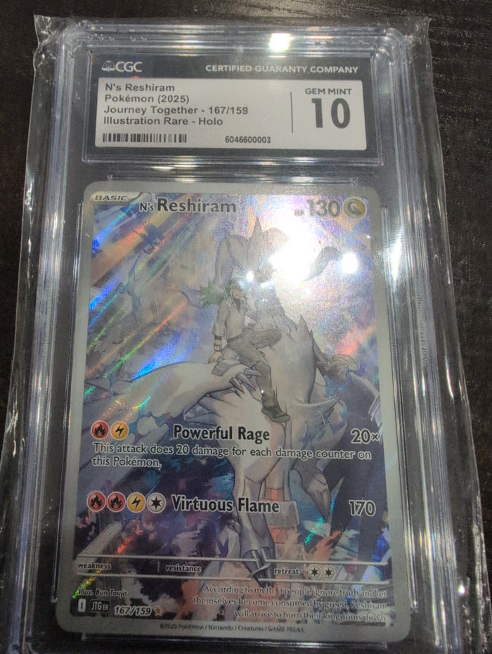 Pokemon: CGC 10 Reshiram Illustration Rare Journey Together