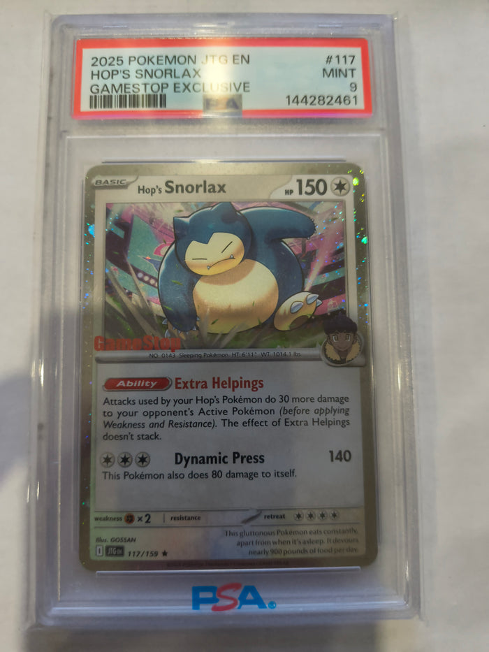 Pokemon: PSA 9 GameStop Exclusive Hop's Snorlax
