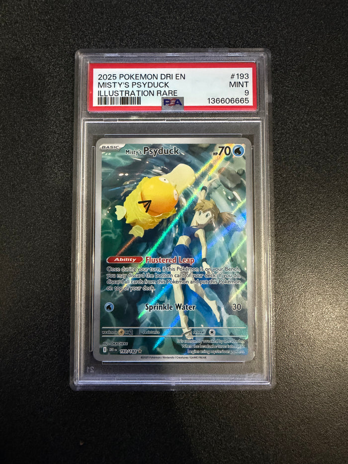 Pokemon: PSA 9 Misty’s Psyduck - Illustration Rare