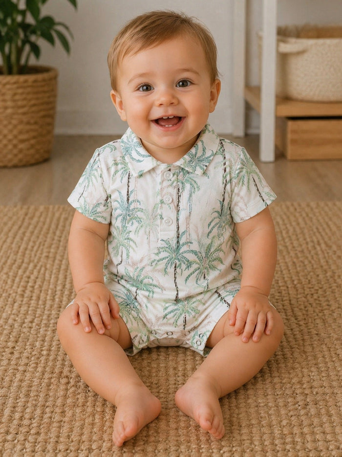 Polo Romper - Miami Vice