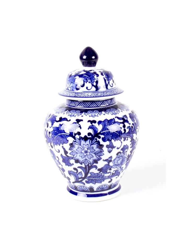 Porcelain Chinoiserie Ginger Jar - Large
