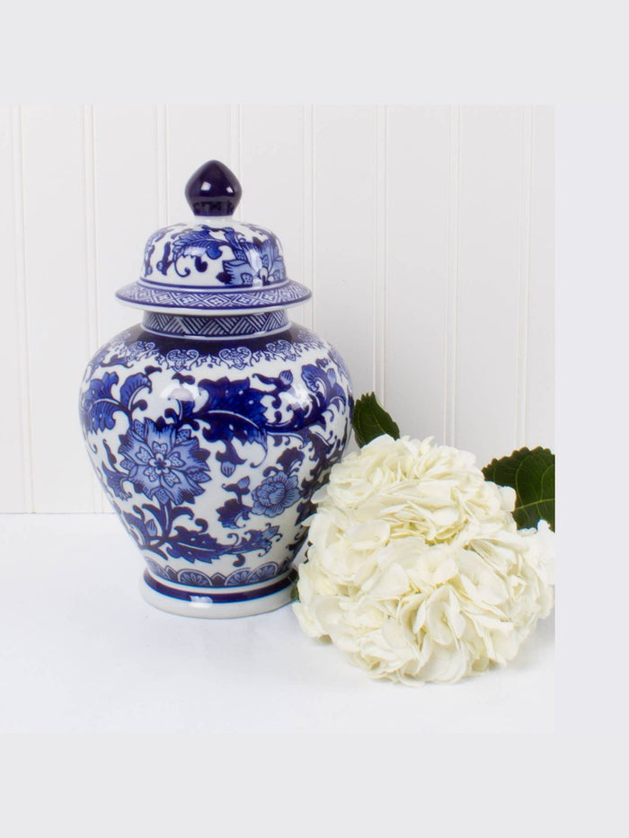Porcelain Chinoiserie Ginger Jar - Large