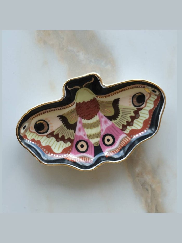 Porcelain Trinket Dish | Moon Moth