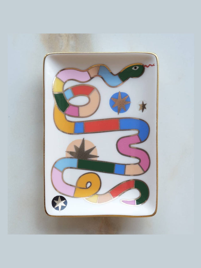 Porcelain Trinket Dish | Rainbow Snake