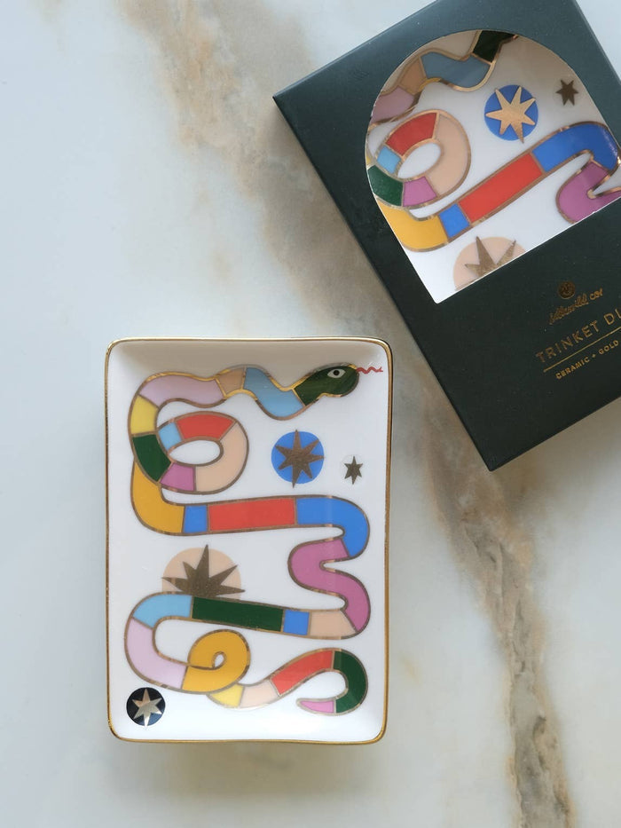 Porcelain Trinket Dish | Rainbow Snake