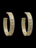 Post Hoop Pave Earrings