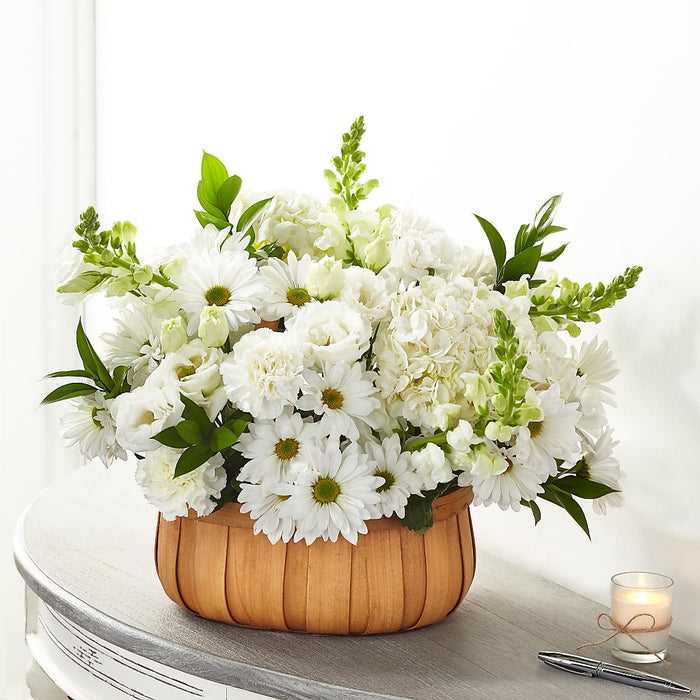 Pure Ivory Basket – BUEHLER'S FLORAL, Wooster OH