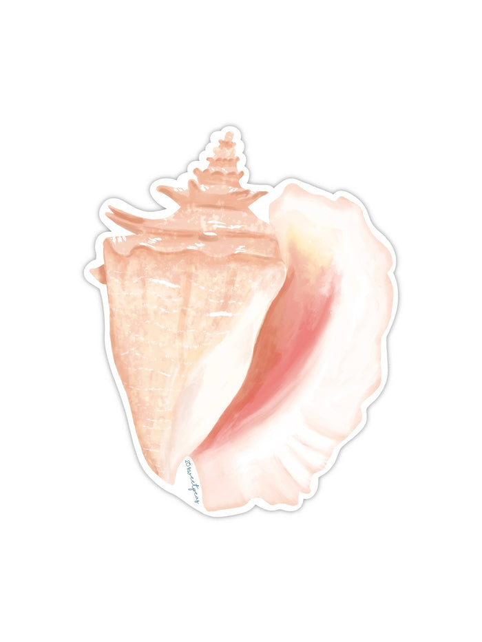 Queen Conch Shell Sticker, Beach Sticker