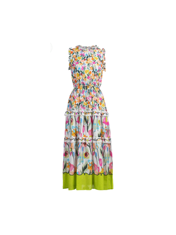 Rachel Print Dress - Ivory