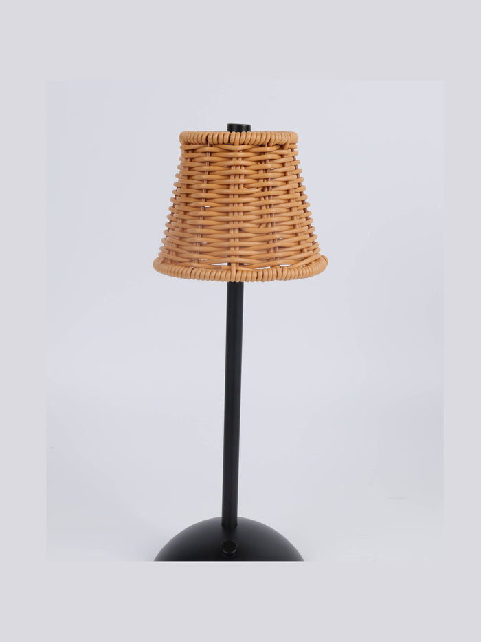Rechargeable Rattan LED Lamp – Black or Gold- Retail Pack