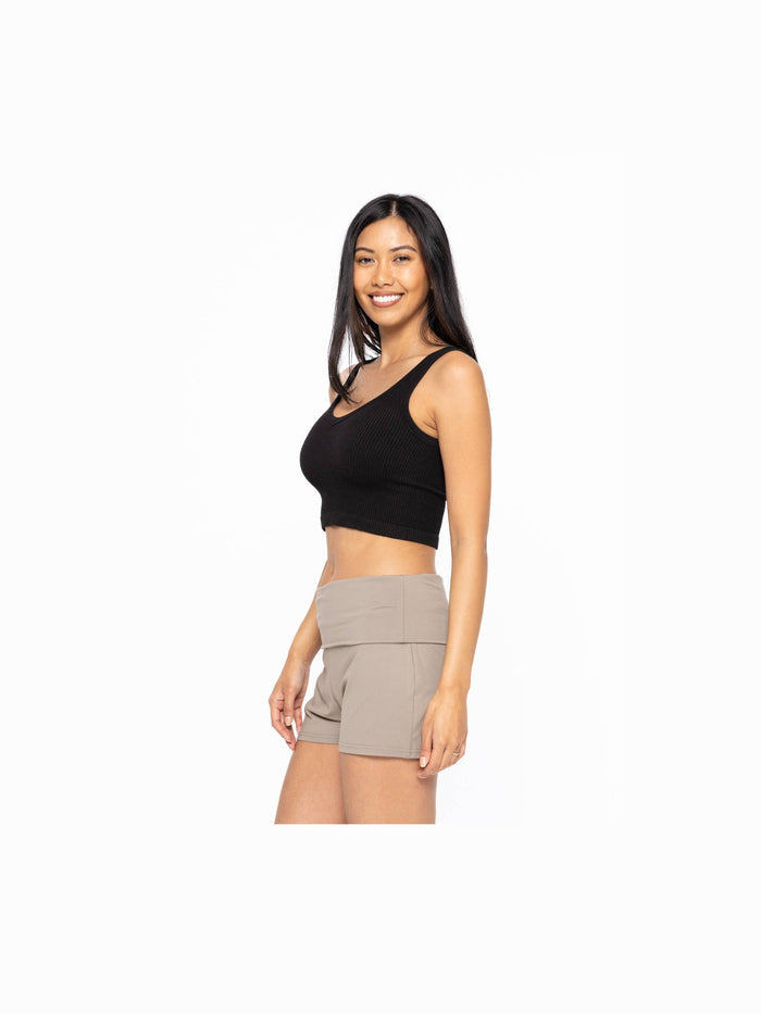 Ribbed Seamless Cropped Tank Top