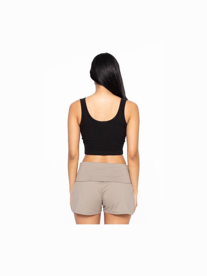 Ribbed Seamless Cropped Tank Top