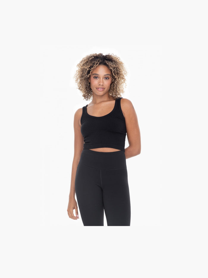Ribbed Seamless Cropped Tank