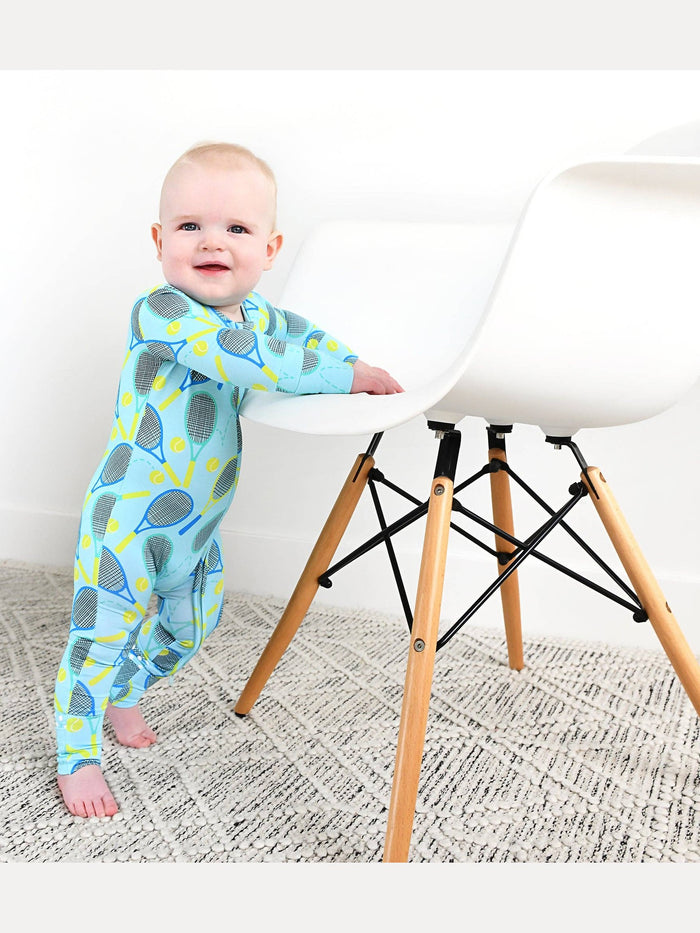 Roger Blue Tennis Zip Bamboo Sleepies Little Sports Outfit