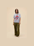 Rolling Stones Flag Tongue Burnout BF Tee