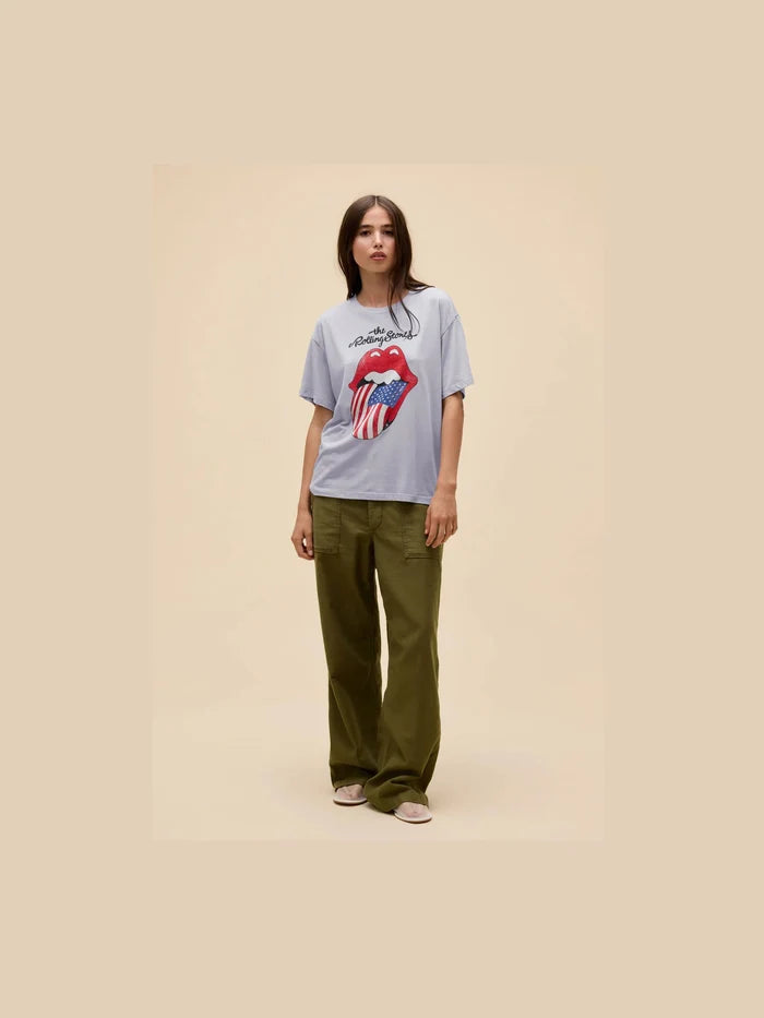 Rolling Stones Flag Tongue Burnout BF Tee