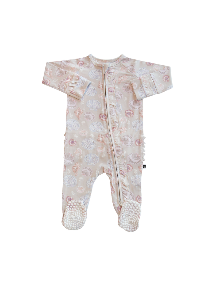 Ruffle Footie - Sandy Beach