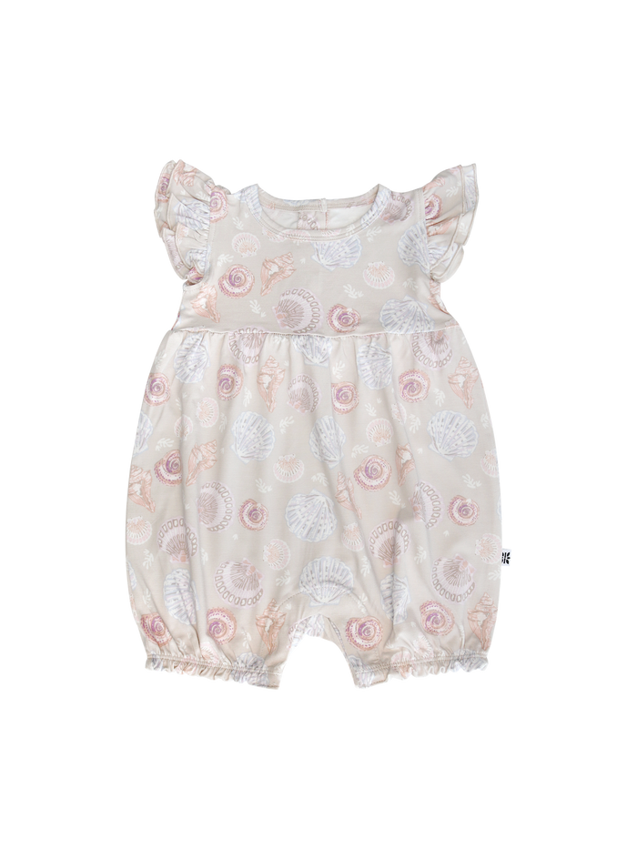 Ruffle Romper - Sandy Beach