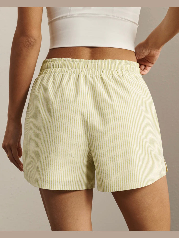 Rhone SaltAir Shorts Citron Seersucker back view fit