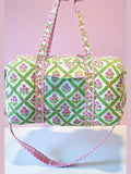 Scottie Pink and Green Floral Duffel Bag