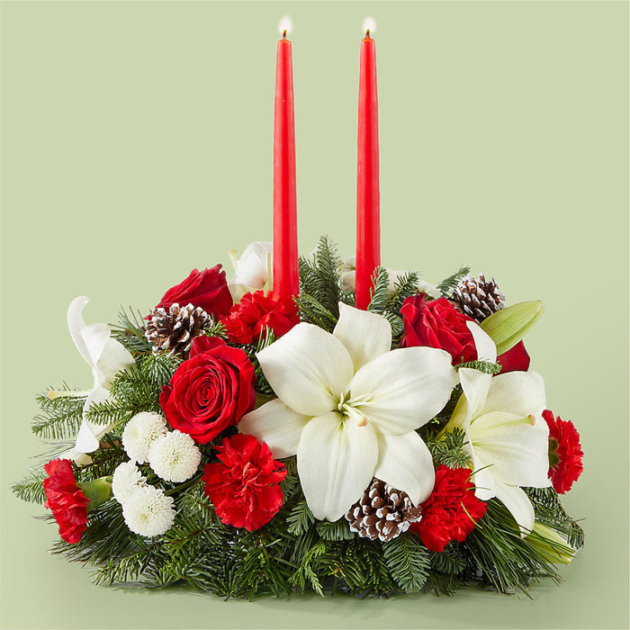 Seasonal Festivities Centerpiece – BUEHLER'S FLORAL, Wooster OH