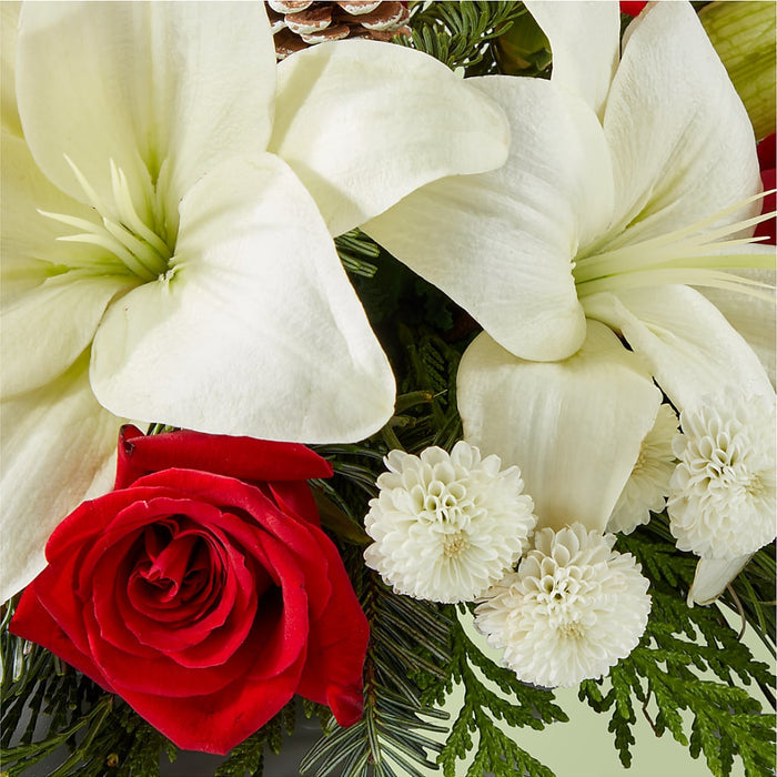 Seasonal Festivities Centerpiece – BUEHLER'S FLORAL, Wooster OH