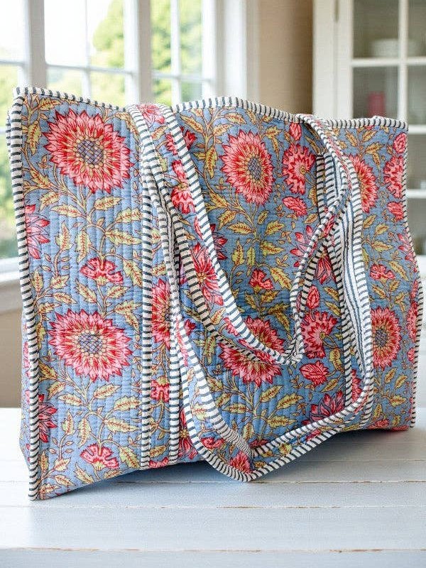 September Haze Floral Tote Bag