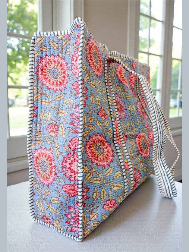 September Haze Floral Tote Bag
