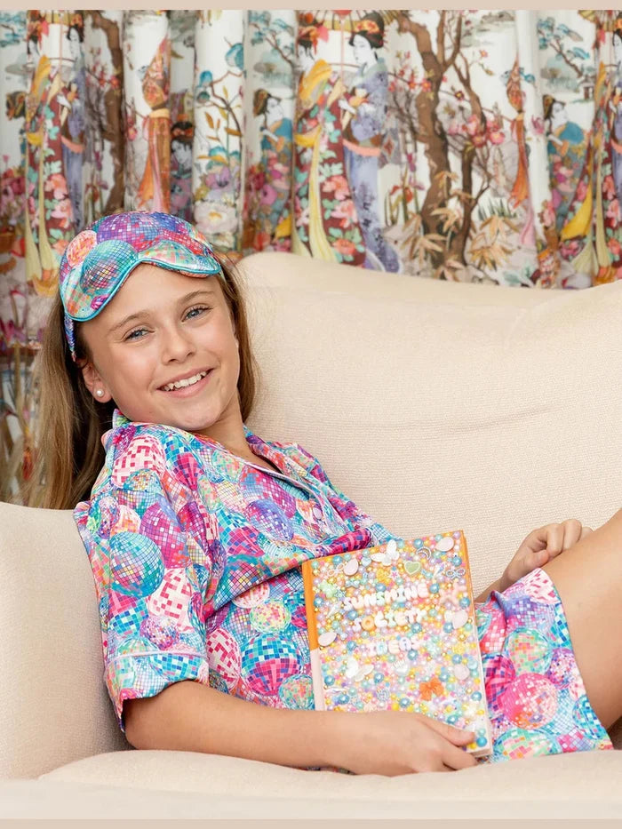 Silky Disco Pajama Short Set