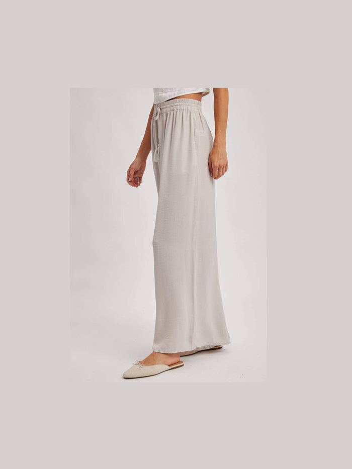 SILKY PALAZZO WIDE LEG PANTS