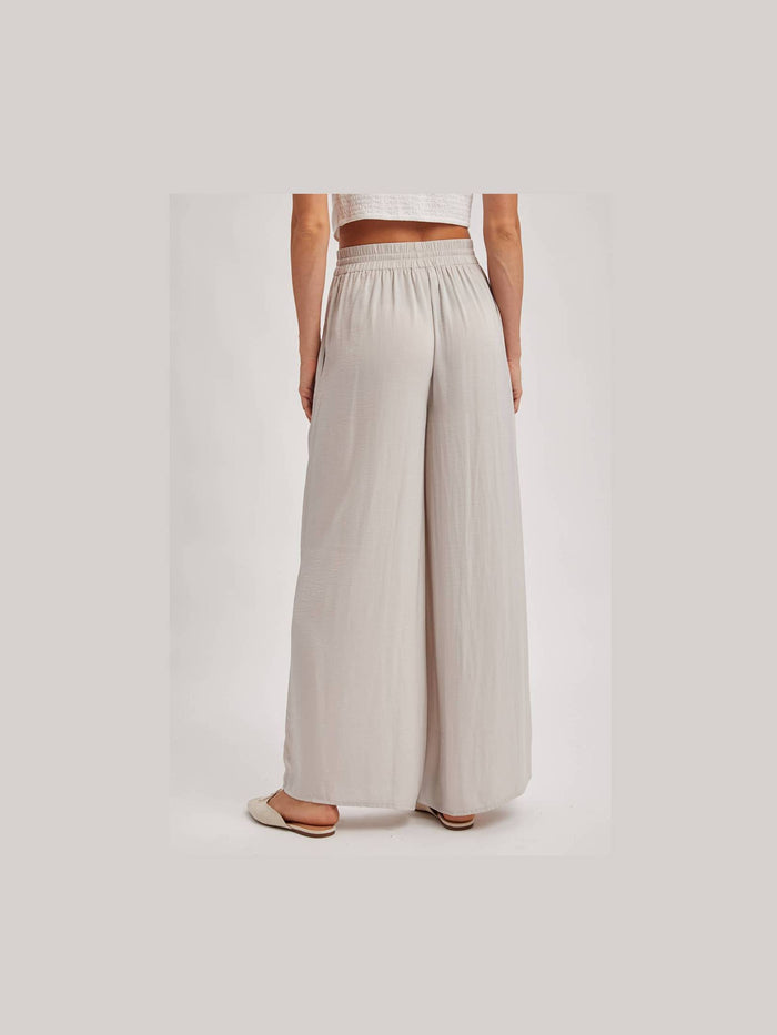 SILKY PALAZZO WIDE LEG PANTS