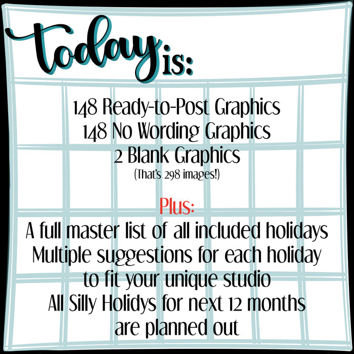 Silly Holidays- Social Media Bundle: Almost 300 graphics!