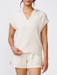 Sleeveless Ottoman Hoodie - Oatmeal Heather