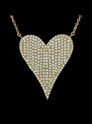 Small Pave Heart Necklace