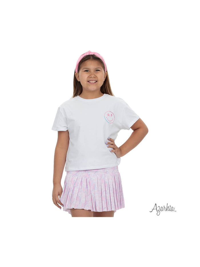 Smiley Spark Mini Pleated Skort