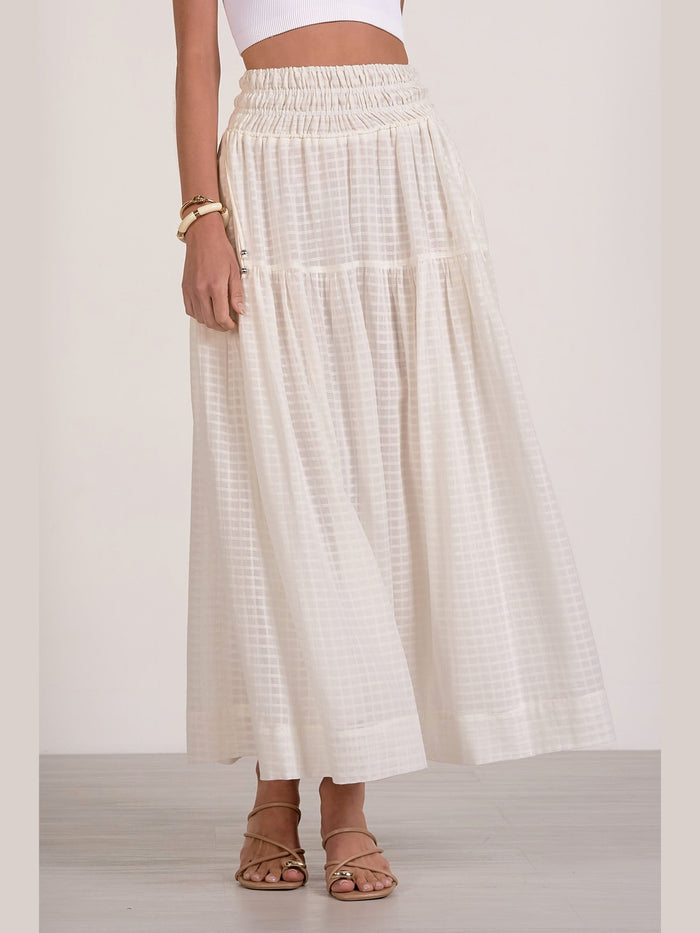 Smocked Maxi Skirt