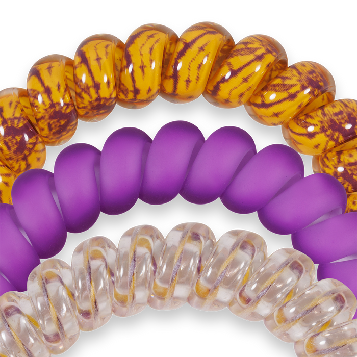 Spiral Hair Coils | Large | Geaux Tigers! Hair Ties