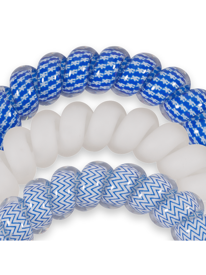 Spiral Hair Coils | Large | Go Big Blue! Hair Ties