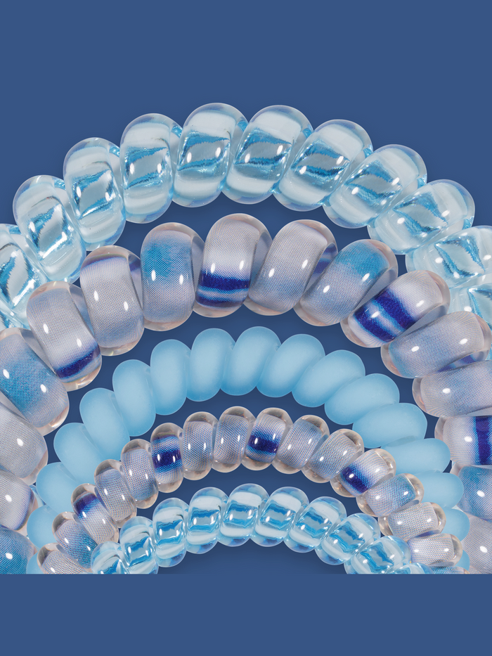 Spiral Hair Coils | Mix Pack | Blue Lagoon