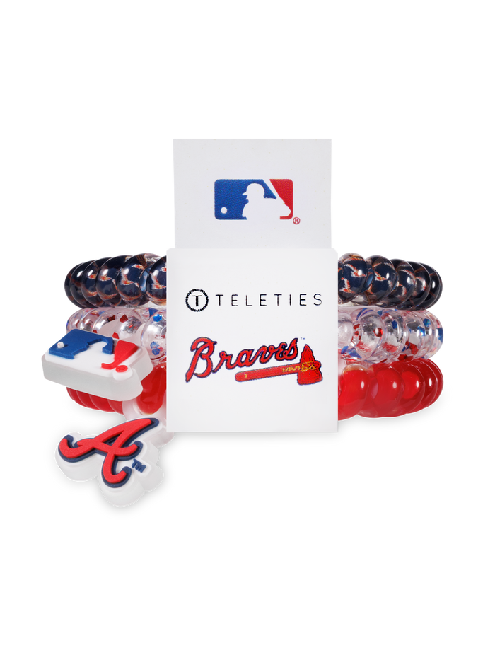 Spiral Hair Coils | Small | Atlanta Braves Hair Ties