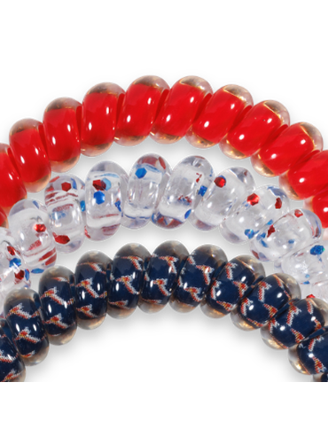 Spiral Hair Coils | Small | Atlanta Braves Hair Ties