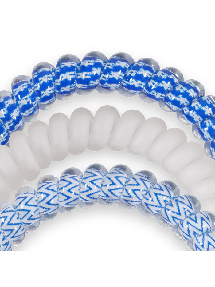 Spiral Hair Coils | Small | Go Big Blue! Hair Ties