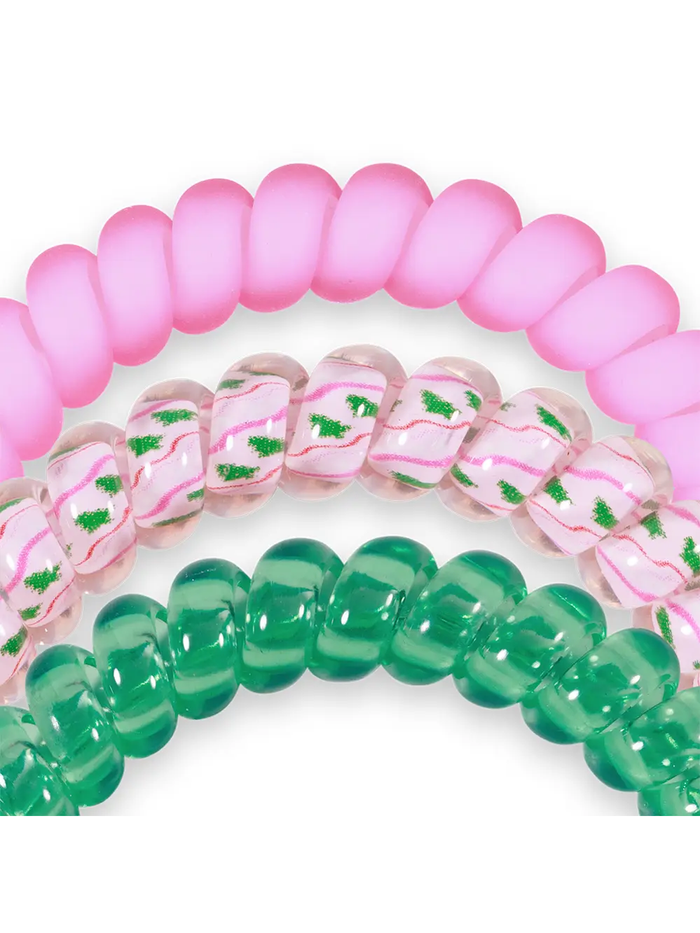 Spiral Hair Coils | Small | Merry Pinkmas Hair Ties