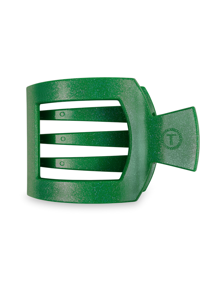 Square Flat Hair Clip | Large | Shamrock Shimmer