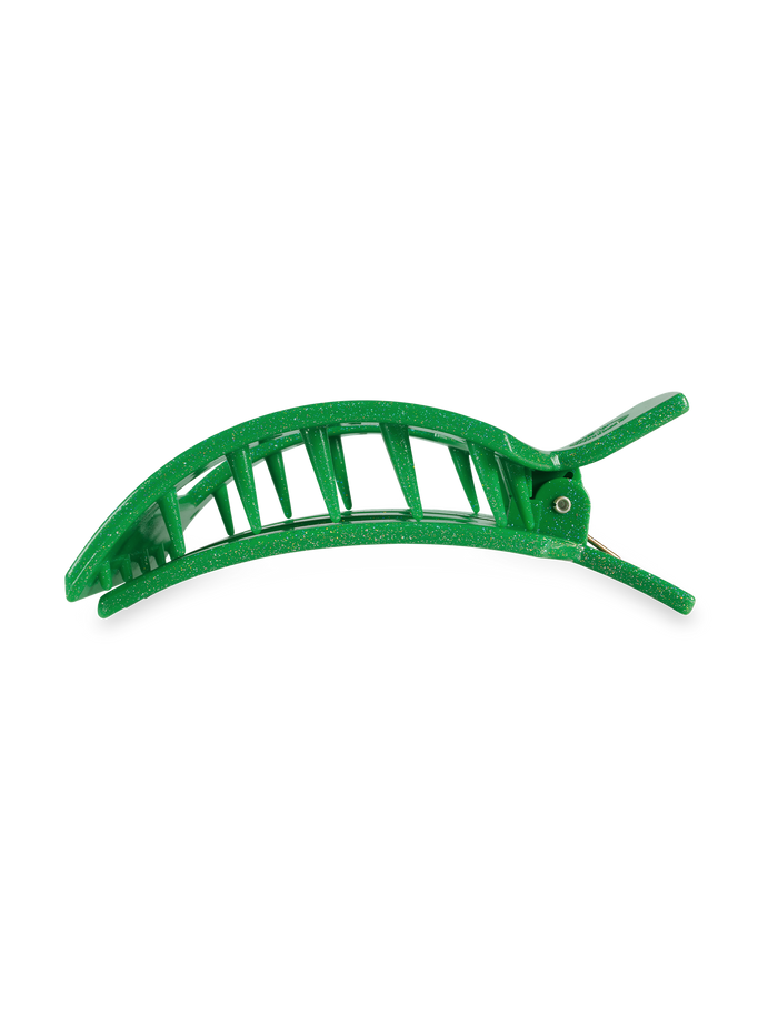 Square Flat Hair Clip | Large | Shamrock Shimmer