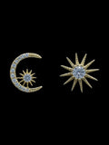Star & Moon Pave Earrings
