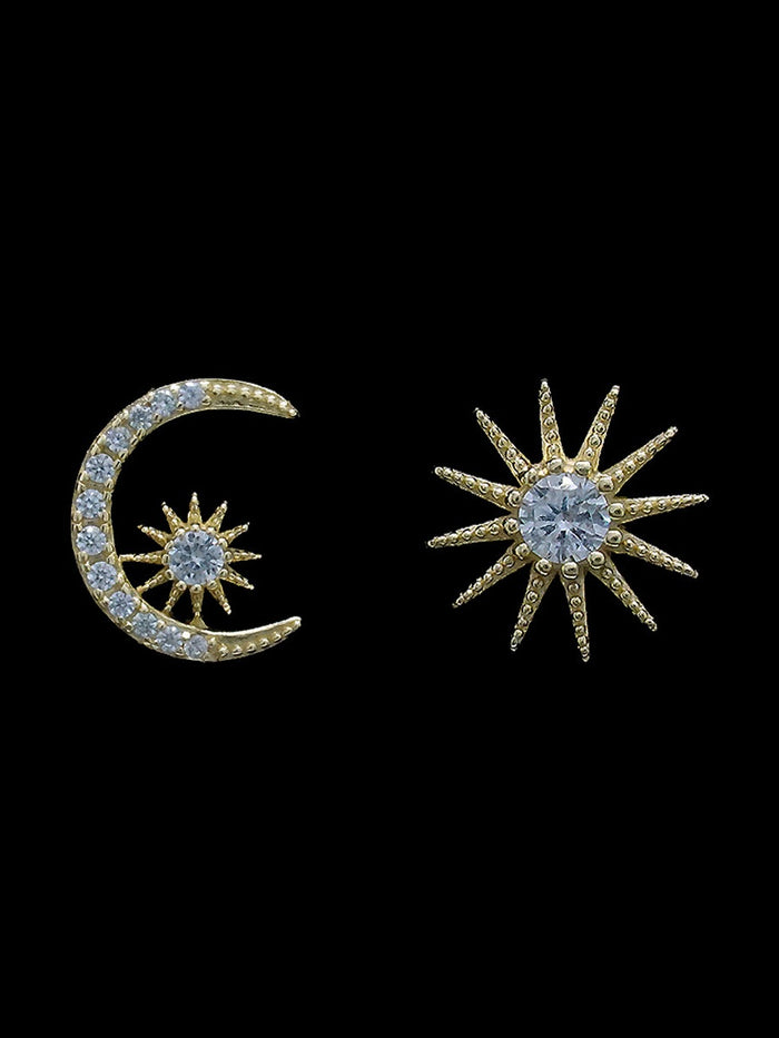 Star & Moon Pave Earrings