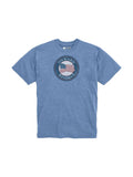Star Spangled Vintage Wash Tee Shirt - Sport Blue
