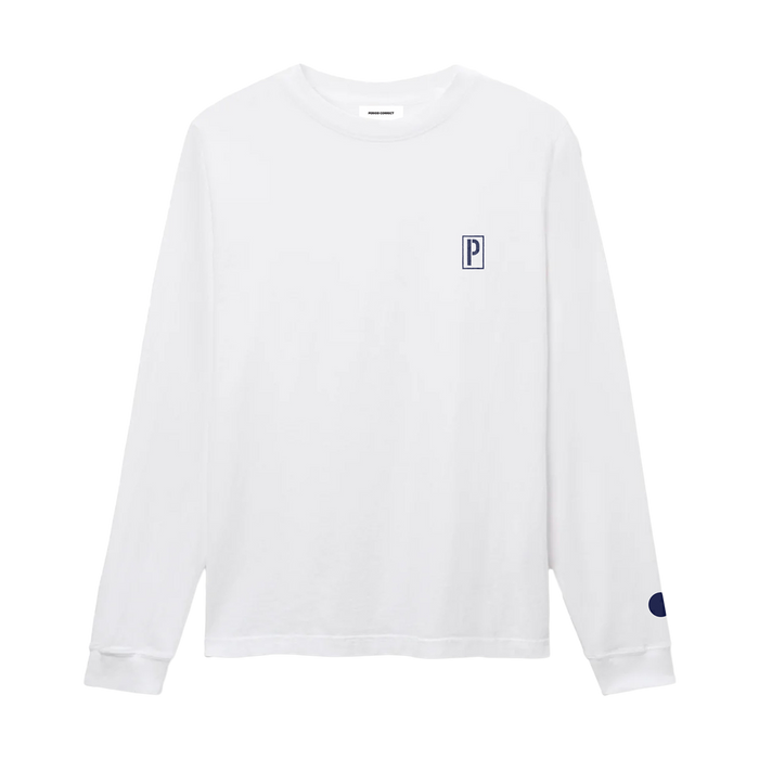 STENCIL P L/S TEE WHITE