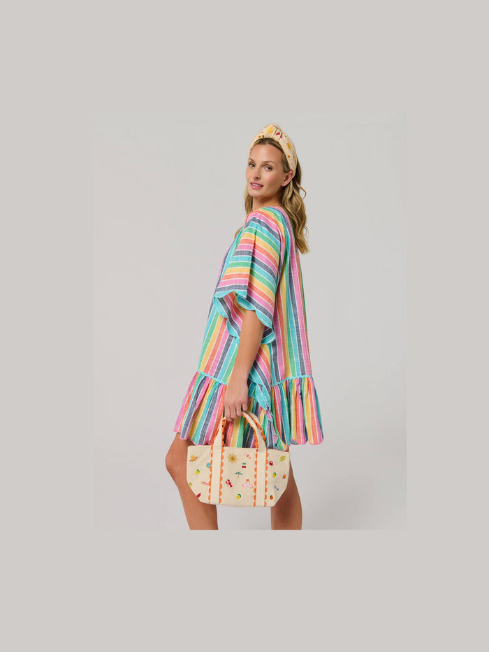 SUMMER ICONS MINI TOTE,NATURAL